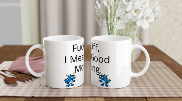 🏷️  Funny Coffee Mug 11oz | “Fuck Off, I Mean Good Morning” Sarcastic Mug | Adult Humor Gift for Friends, Coworkers, Boss, Him or Her | White Ceramic Coffee Cup