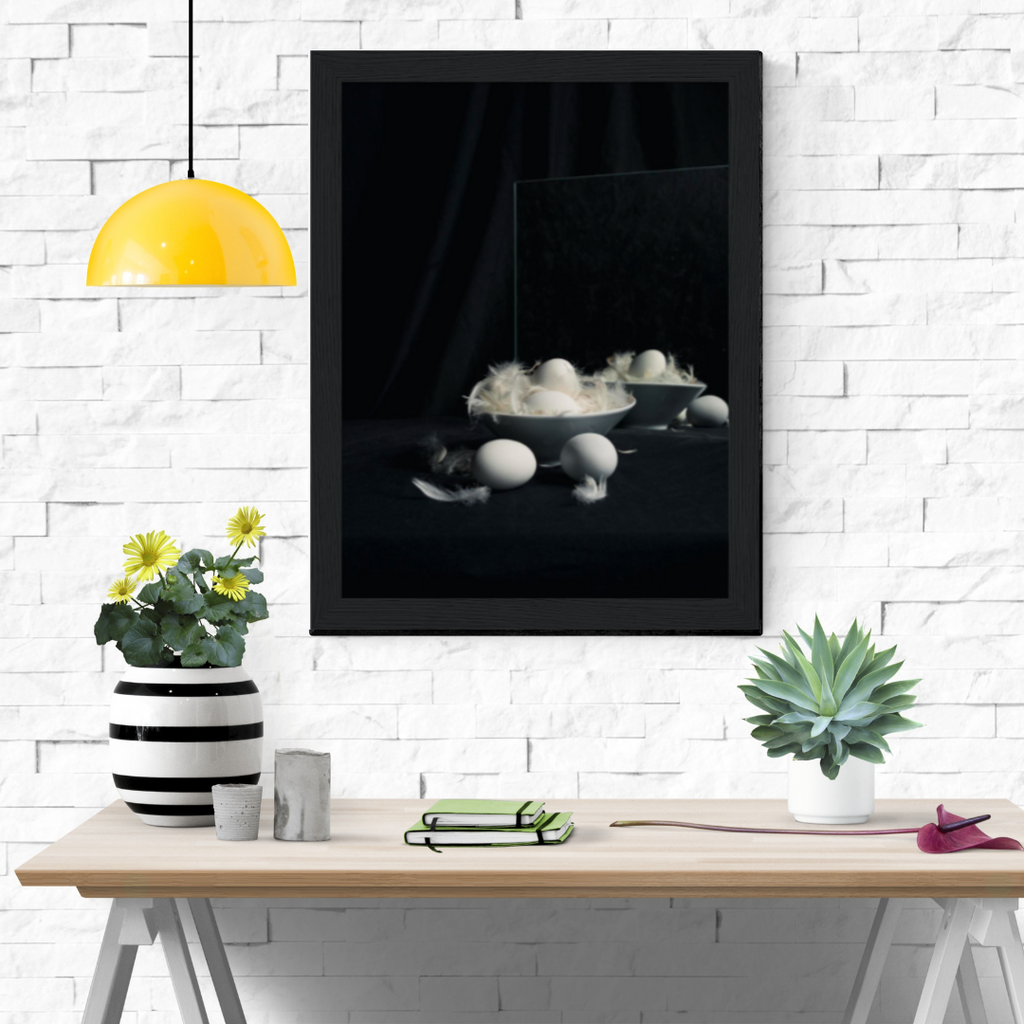 Classic Semi-Glossy Paper Wooden Framed Poster