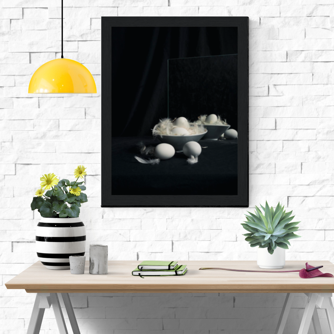 Classic Semi-Glossy Paper Wooden Framed Poster
